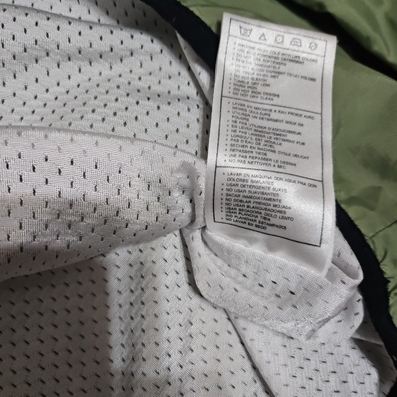 Vintage 90s Nike Windbreaker Jacket Olive Green Men's XL Spell Out - Picture 5 of 8